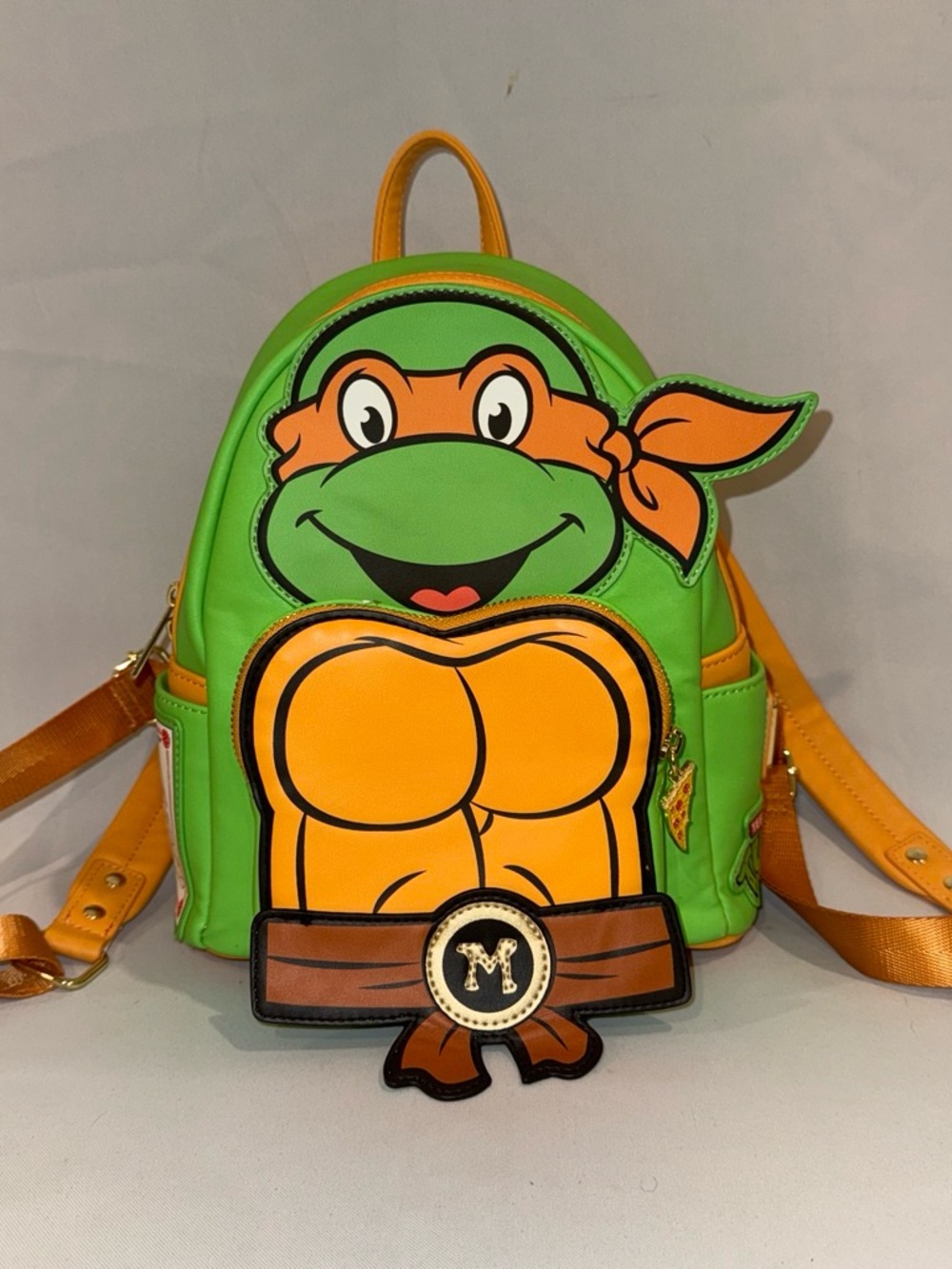 Uniqlo Green and Orange Turtle Kids Backpack